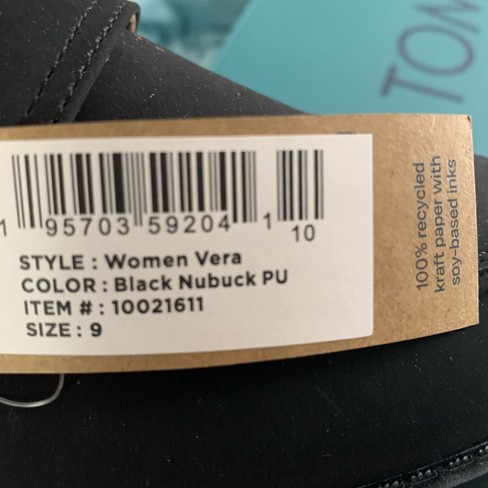 TOMS Black Slip-On Penny Loafers - Picture 4 of 4